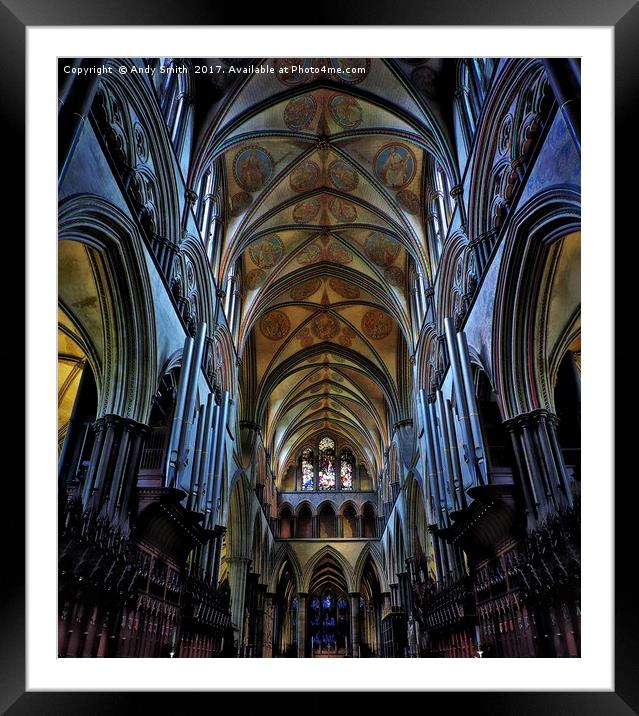 salisbury cathedral           Framed Mounted Print by Andy Smith