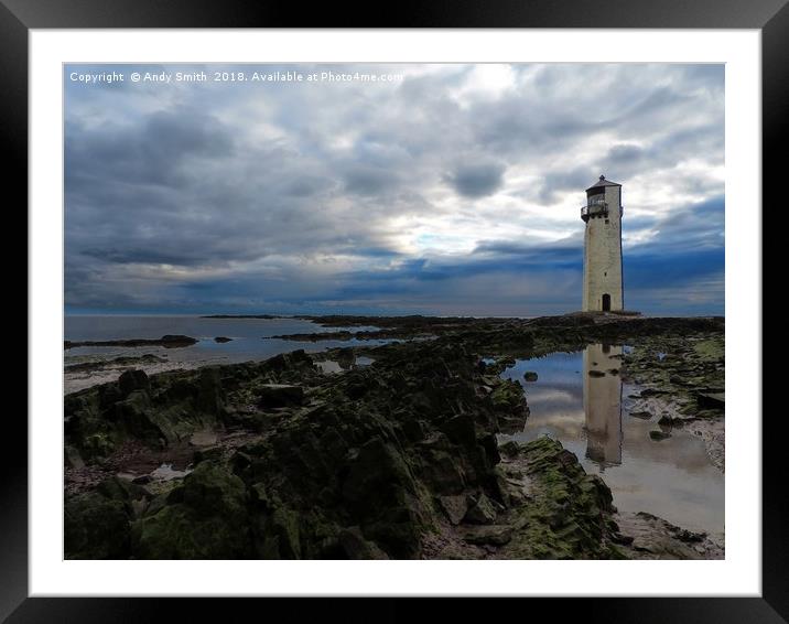 Majestic Southerness Lighthouse Framed Mounted Print by Andy Smith