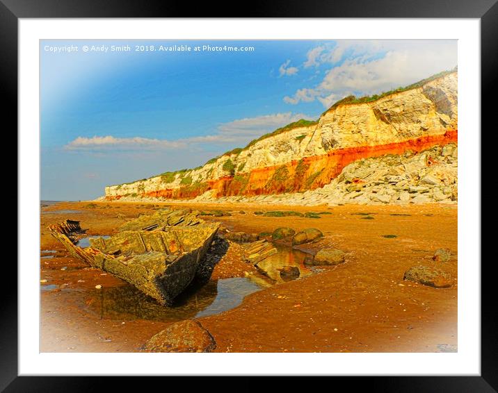 Majestic Hunstanton Cliffs Framed Mounted Print by Andy Smith