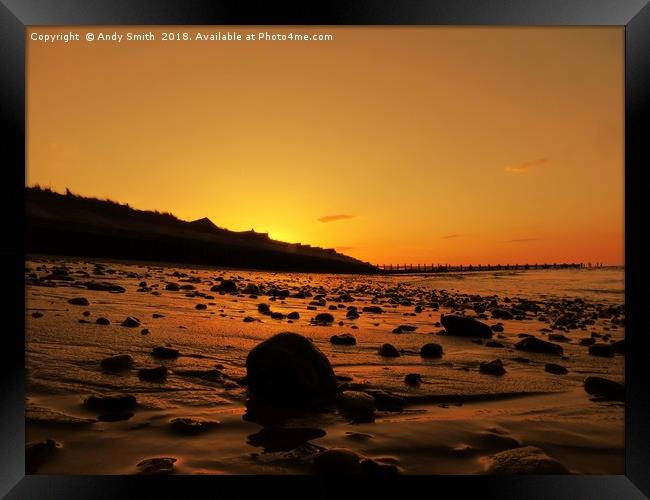 Glowing Skies of North Norfolk Framed Print by Andy Smith