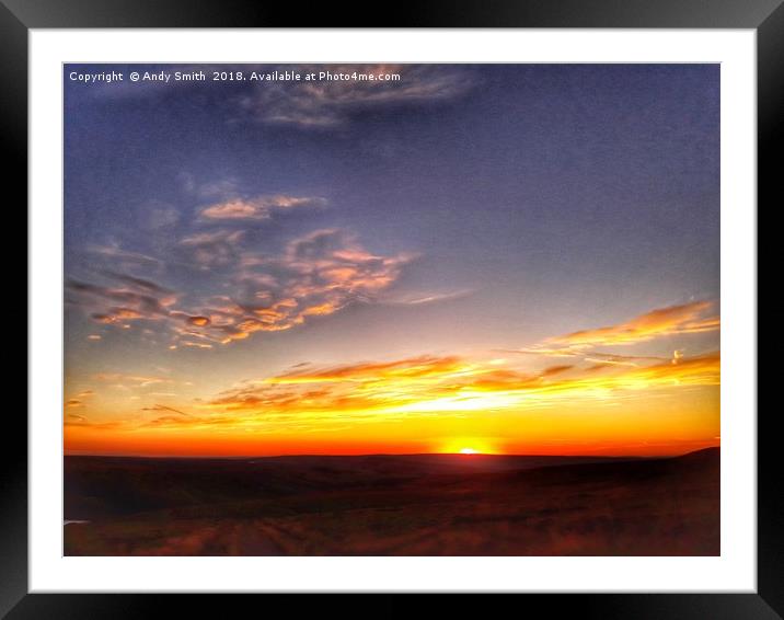 Majestic Wessenden Sunset Framed Mounted Print by Andy Smith