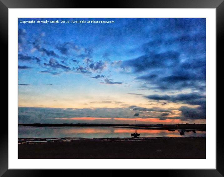 Majestic Sunset at Ravenglass Framed Mounted Print by Andy Smith