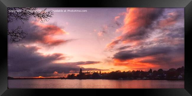 Majestic Autumn Sunset Framed Print by Andy Smith