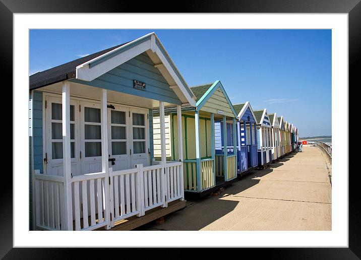 Southwold Beech Huts Framed Mounted Print by Terry Stone