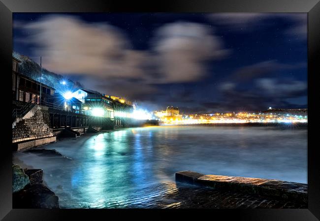 Rough seas at  Scarborough Framed Print by Gregory Culley