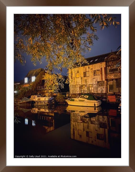 Nighttime on the River Wensum Framed Mounted Print by Sally Lloyd