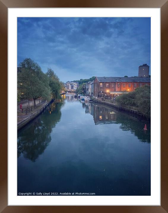 The River Wensum at Dusk  Framed Mounted Print by Sally Lloyd