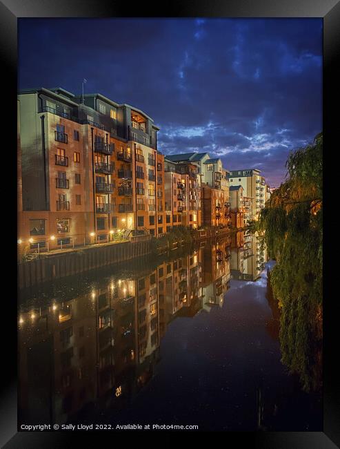 Carrow Bridge view along the Wensum, Norwich Framed Print by Sally Lloyd