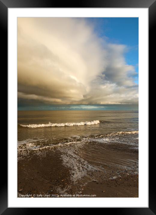 Storm clouds at Great Yarmouth, Norfolk Framed Mounted Print by Sally Lloyd