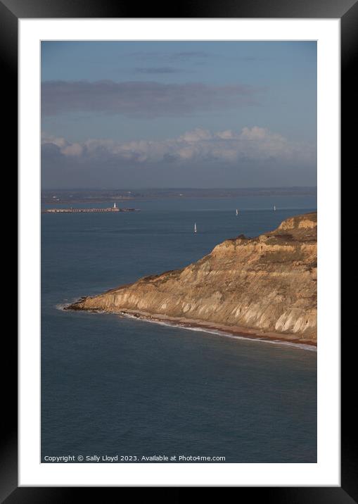 Colourful Solent Seascape Framed Mounted Print by Sally Lloyd