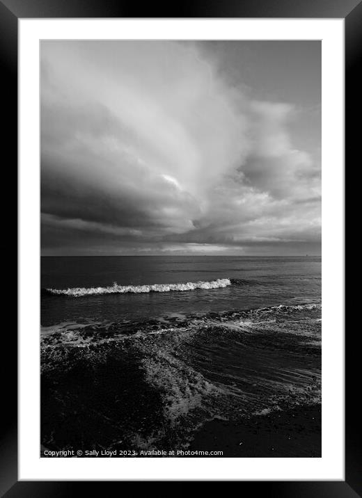 Dramatic seascape on the east coast Framed Mounted Print by Sally Lloyd