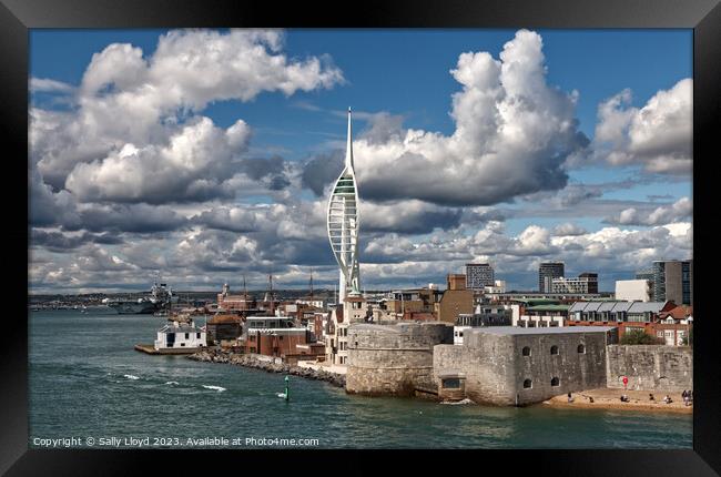 Portsmouth view of The Spinnaker Framed Print by Sally Lloyd