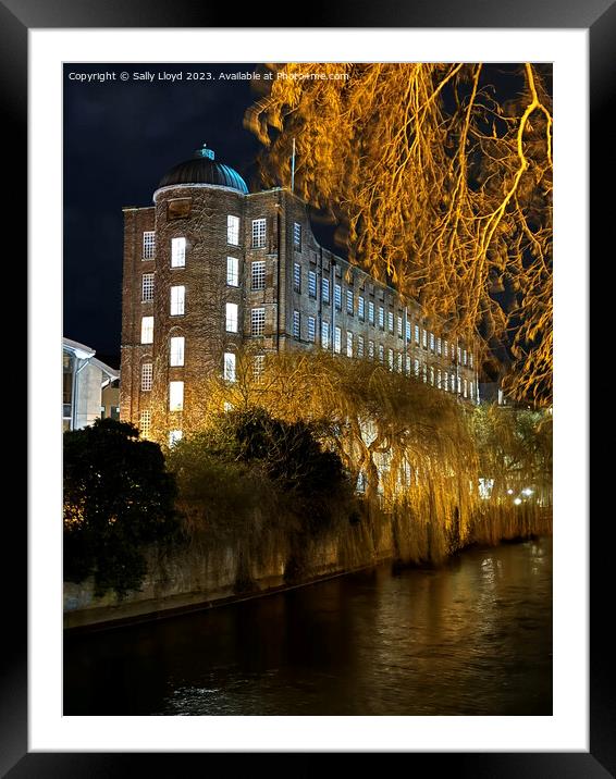 St James Mill Norwich at Night Framed Mounted Print by Sally Lloyd