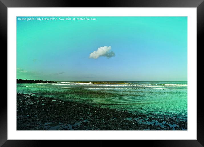 Lonely Cloud Happisburgh Framed Mounted Print by Sally Lloyd