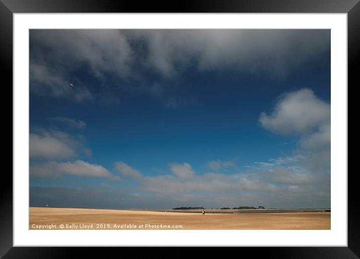 Summer day at Wells-next-the-sea Norfolk UK Framed Mounted Print by Sally Lloyd