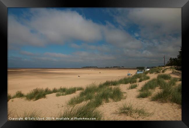 Beach View at Wells-next-the-Sea Framed Print by Sally Lloyd