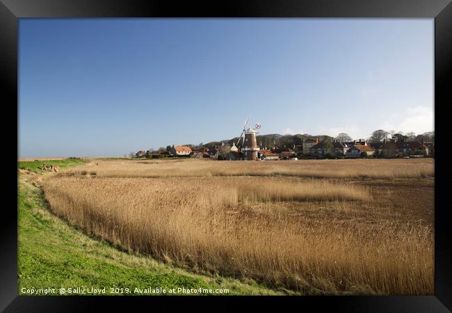 View of Cley Mill, north Norfolk Framed Print by Sally Lloyd