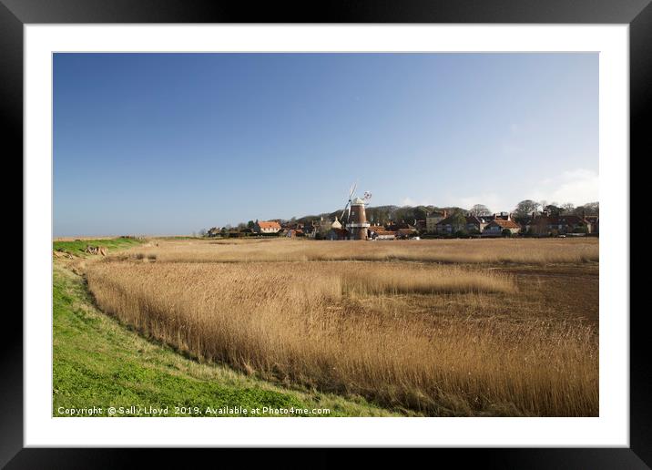 View of Cley Mill, north Norfolk Framed Mounted Print by Sally Lloyd
