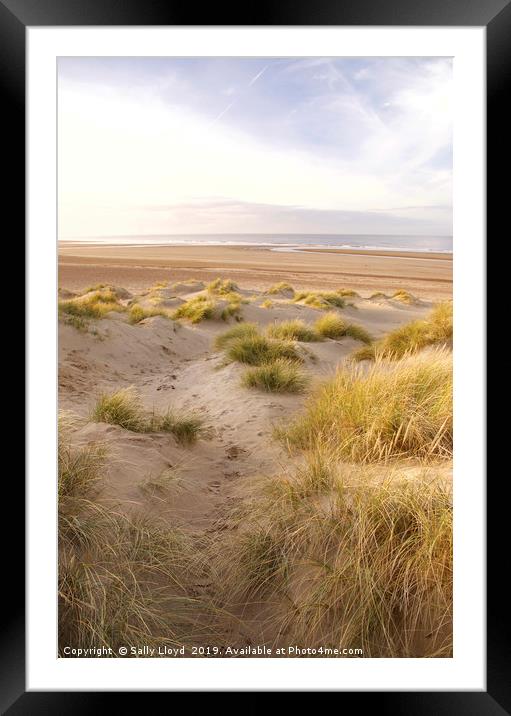 Holkham view from the dunes Framed Mounted Print by Sally Lloyd