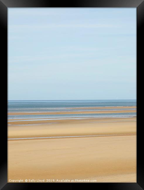 Out to sea at Holkham beach Framed Print by Sally Lloyd