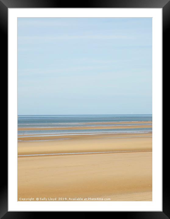 Out to sea at Holkham beach Framed Mounted Print by Sally Lloyd