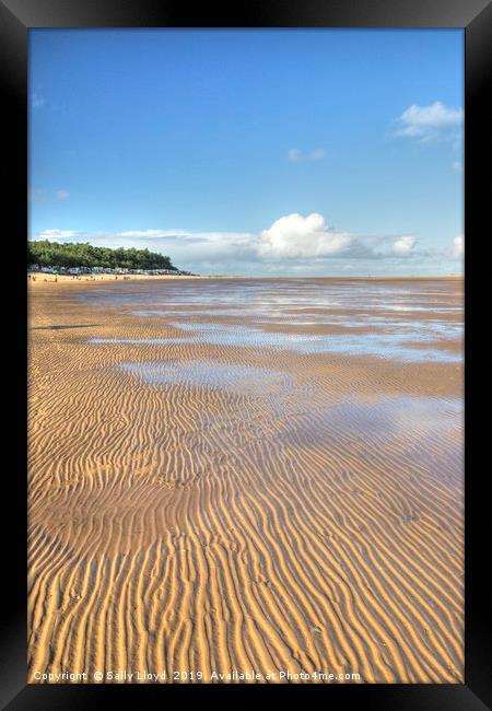 Ripples in the Sand, Wells next the Sea, Norfolk U Framed Print by Sally Lloyd