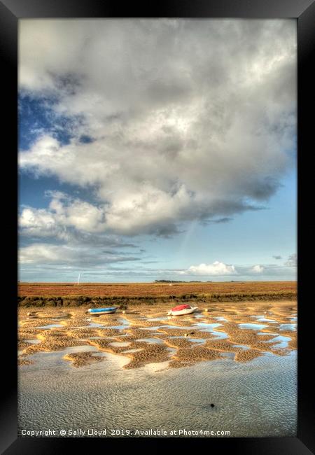 Big Sky at Wells next the Sea, Norfolk UK Framed Print by Sally Lloyd