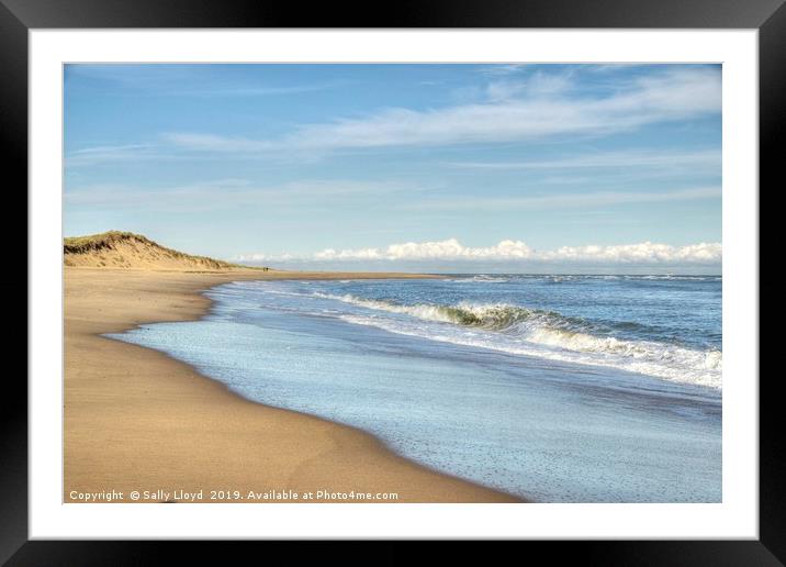 Winterton Beach walk  Framed Mounted Print by Sally Lloyd