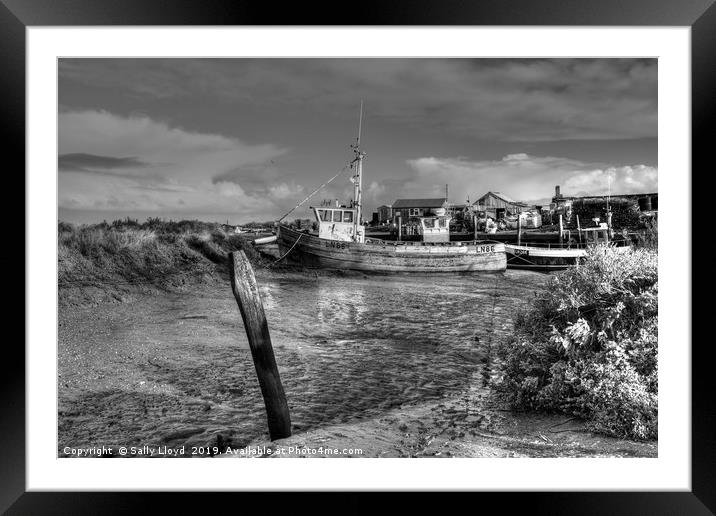 Brancaster Staithe  Low tide  Framed Mounted Print by Sally Lloyd