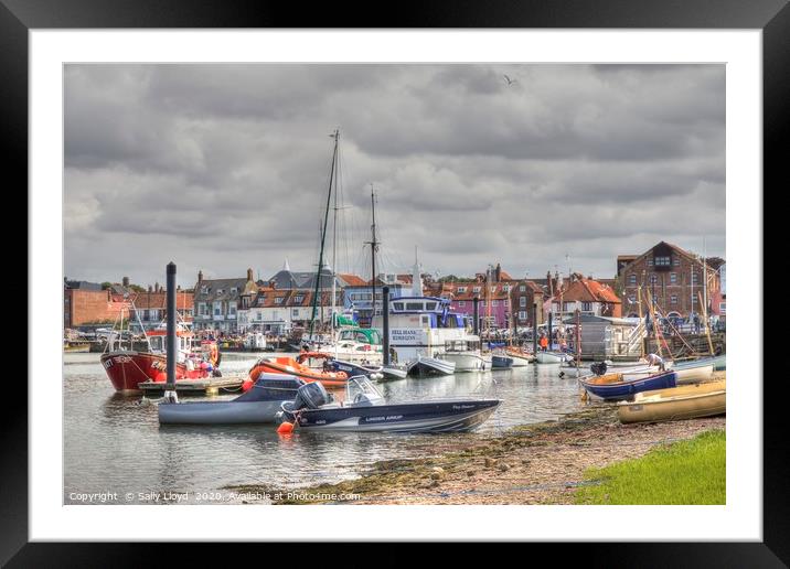 Port of Wells - Wells-next-the-Sea Framed Mounted Print by Sally Lloyd