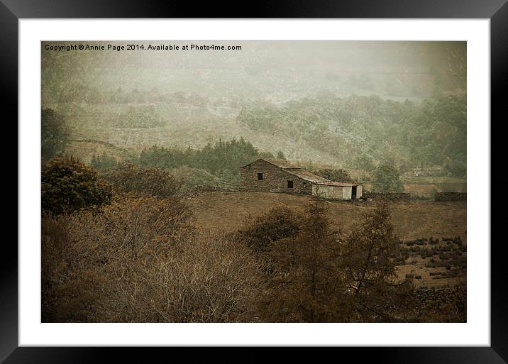 Farm on the Hill Framed Mounted Print by Annie Page