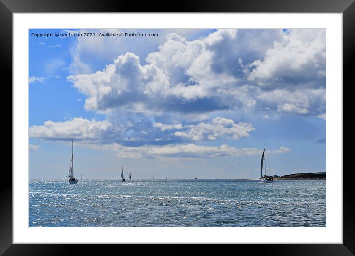 Sailing into a Breathtaking Horizon Framed Mounted Print by paul cobb