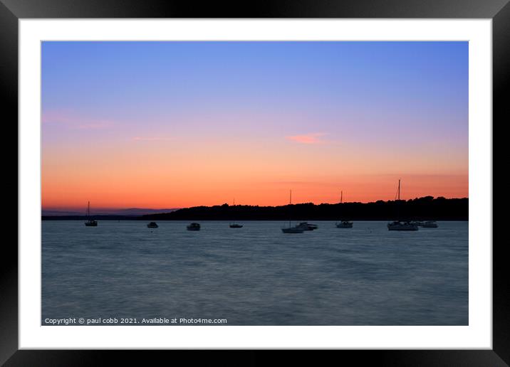 Serenity at Poole Harbour Framed Mounted Print by paul cobb
