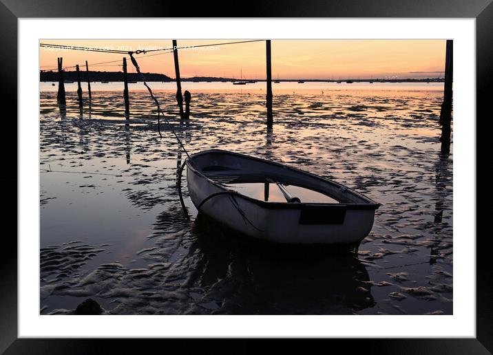 Dreamy Sunset at Poole Harbour Framed Mounted Print by paul cobb