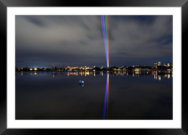 Take me to the rainbow lights. Framed Mounted Print by paul cobb