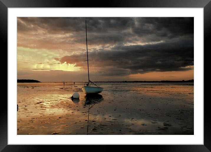 Serenity in Poole Harbour Framed Mounted Print by paul cobb