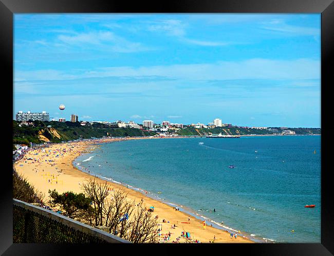  Bournemouth view. Framed Print by paul cobb