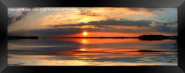  Sunset calm. Framed Print by paul cobb