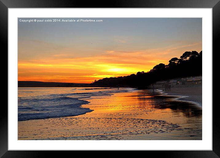  A golden end. Framed Mounted Print by paul cobb