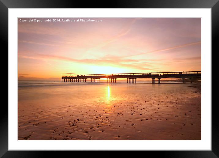  Boscombe Pier. Framed Mounted Print by paul cobb