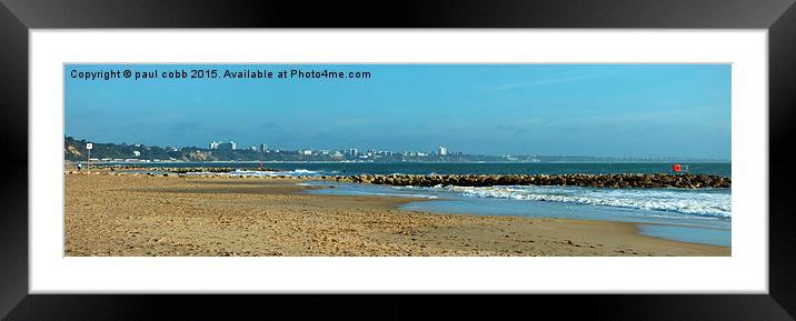  Beach side. Framed Mounted Print by paul cobb
