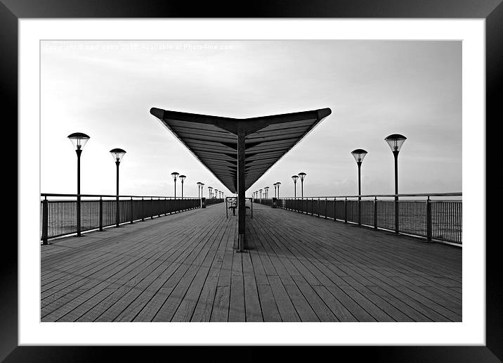  Down the pier. Framed Mounted Print by paul cobb