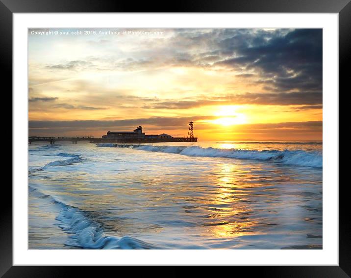  Sunrise surf. Framed Mounted Print by paul cobb
