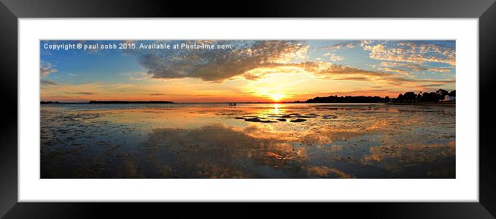  Sunset bay. Framed Mounted Print by paul cobb