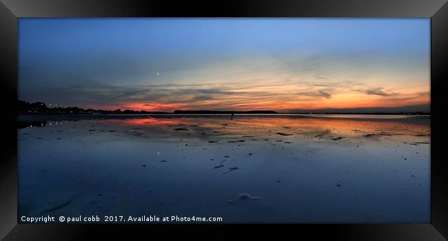 Dusky sunset. Framed Print by paul cobb