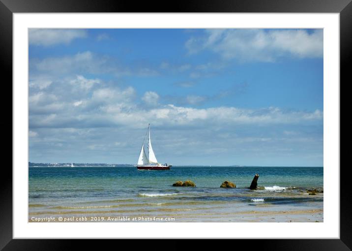 A day sailing. Framed Mounted Print by paul cobb