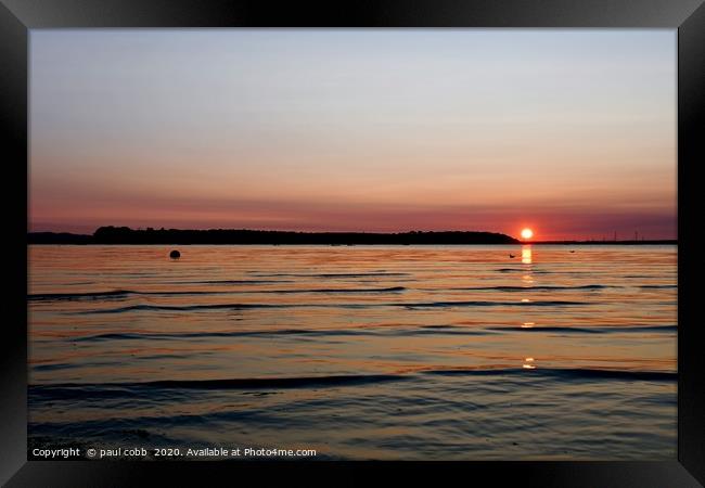 Evening view. Framed Print by paul cobb