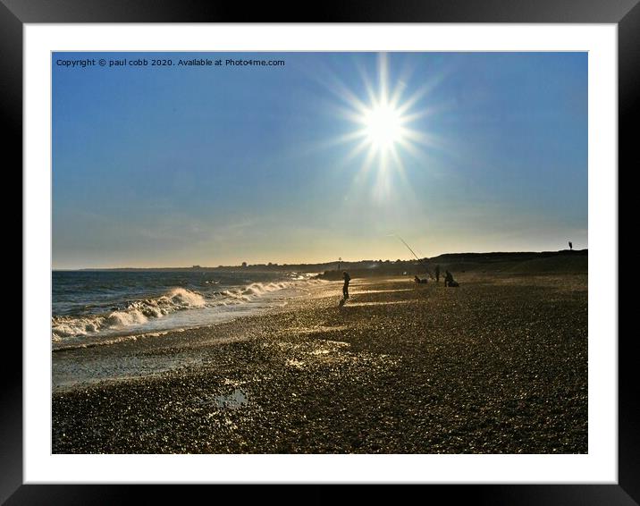 Headland. Framed Mounted Print by paul cobb