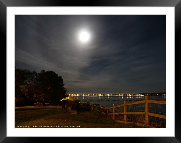Under the moonlight, Framed Mounted Print by paul cobb