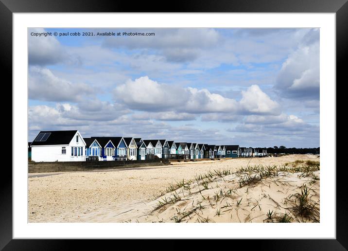 A line of huts. Framed Mounted Print by paul cobb